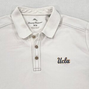 Tommy Bahama UCLA Polo Shirt Mens M Trim Fit Supima Cotton White